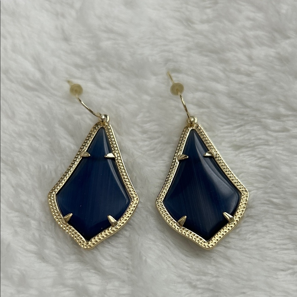 Kendra Scott Gold and Navy Earrings
